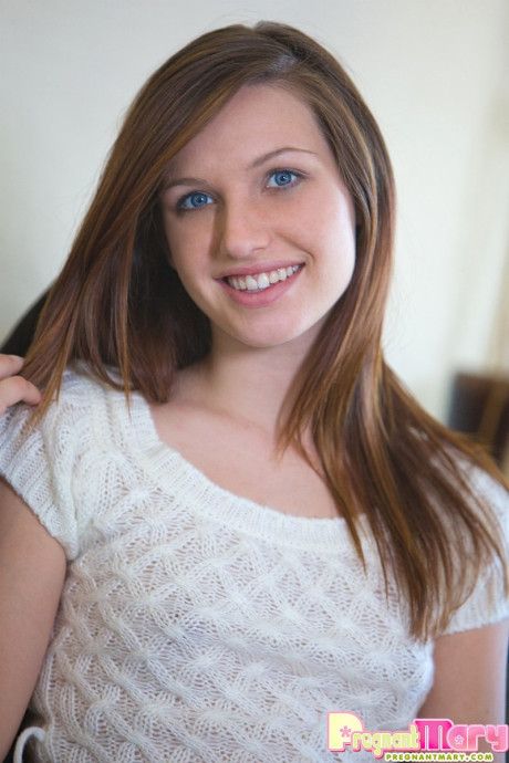 Pregnant young teen skank gf woman removes her undies for an urgent masturbation session