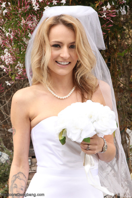 Naughty Polish bride Natasha Starr gets gangbanged by the groom & his boys