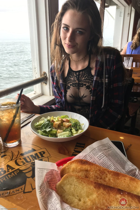 Skinny teenie Kyler Quinn flashes her intimate parts in a public compilation