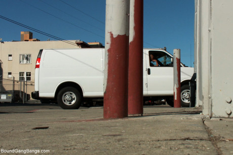 Busty businesswoman Mckenzie Lee gets blindfolded & blowbanged by ebony bulls