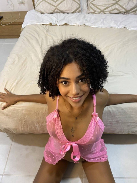Hispanic lady lady Lisandra Official changes her swimwear during solo action