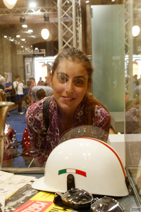 Italian beauty Aurora Morgenrote flashes her monstrous melons & ass in public