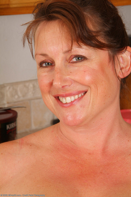 Chubby older housewife Marishka strips nude & touches herself in the galley