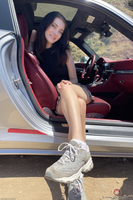 Amateur babe Corra Cox shows her pretty holes & boobies & poss outdoors