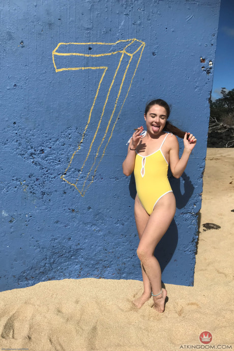 Badass American teenie Megan Marx poses & strips in public in a hot compilation