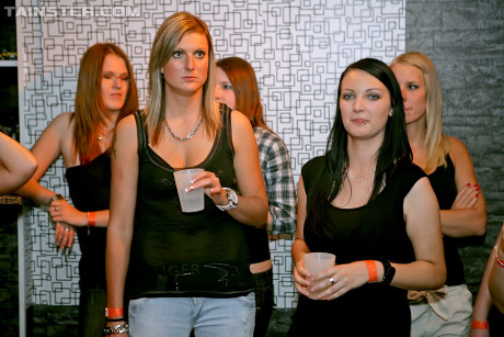 Hot women get drunk and fuck up a storm with male strippers at a private party