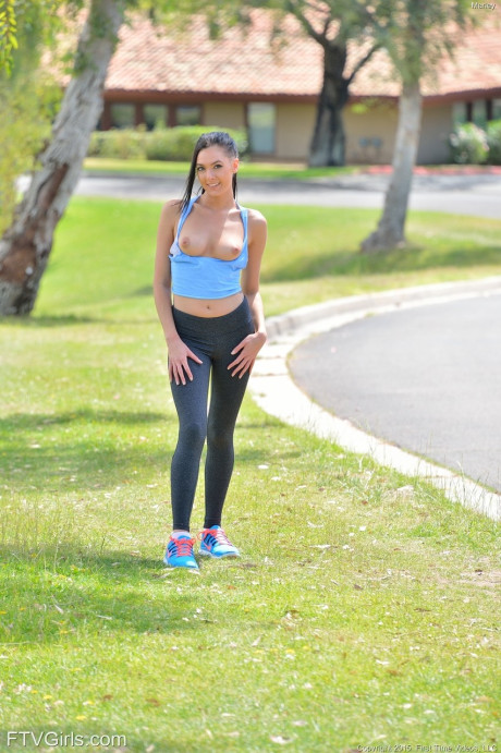 Slender babe Marley rides her tight butthole with a massive vegetable and toy