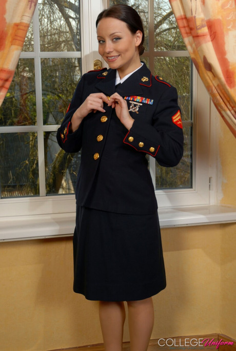 College Uniform performed by Carla Brown XXX Photos