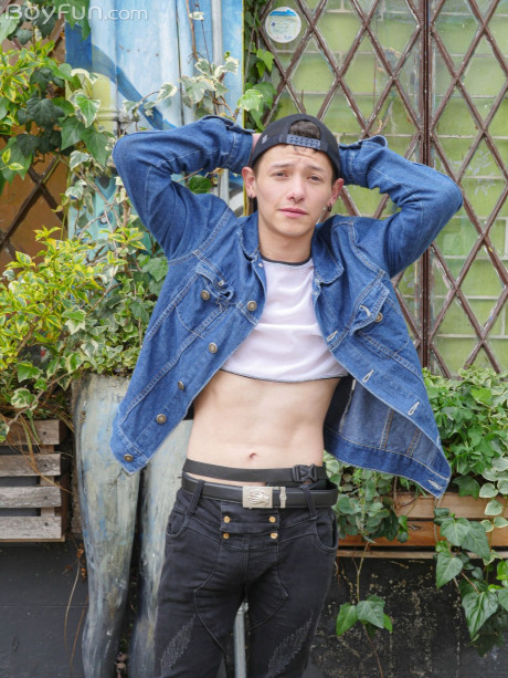 Fresh teenie boys have sex after catching sight of each other on a public sidewalk