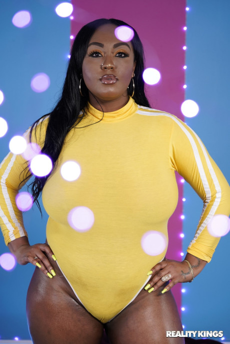 Voluptuous black Layton Benton getting boned hard by a white stud