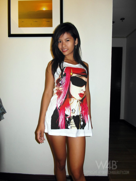 Yummy oriental models strip and flaunt their charming slender bodies