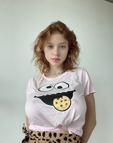 Buxom babe teases with her gigantic breasts in a sexy braless compilation