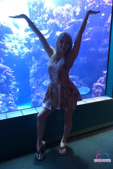 Nasty girlfriend Melody Marks strips completely undressed outdoors