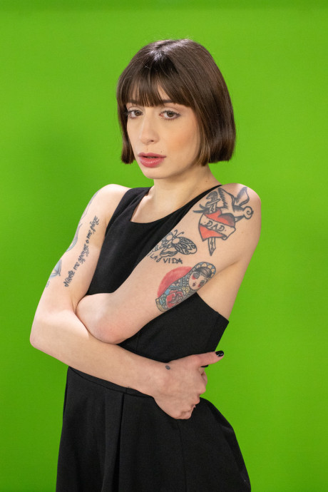 Babe with tiny boobs Silvia Soprano liking interracial anal sex with a BBC