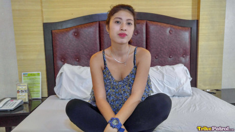 Thin Filipina hottie Yassi Lopera getting nailed and facialed in POV