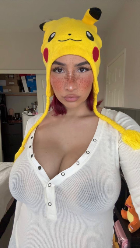 Buxom babe Angel shows off her monstrous boobies & enjoys some POV hardcore sex