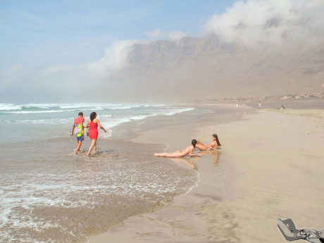 Brunette babe Agnes shamelessly posing booty naked in her compilation