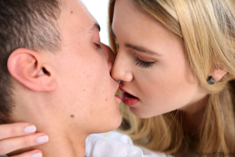 Blonde with tiny breasts Alecia Fox likes a chunky dick between her pussy lips