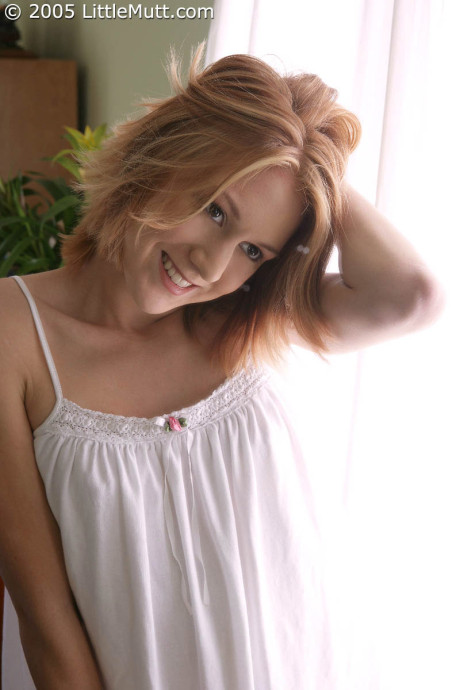 Thin redheaded young Alex Venice creams her cunt while getting undressed