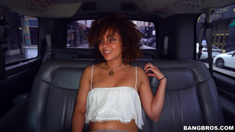 Pretty black with a bubble ass Payton Banks gets dicked in the back of a van