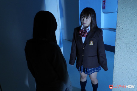 Japanese nun Kai Miharu getting drilled by a horny stranger in public