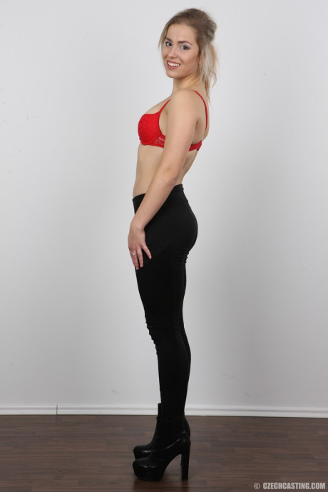Ravishing lovely Alzbeta shows her smiley face and hard nipples to the camera