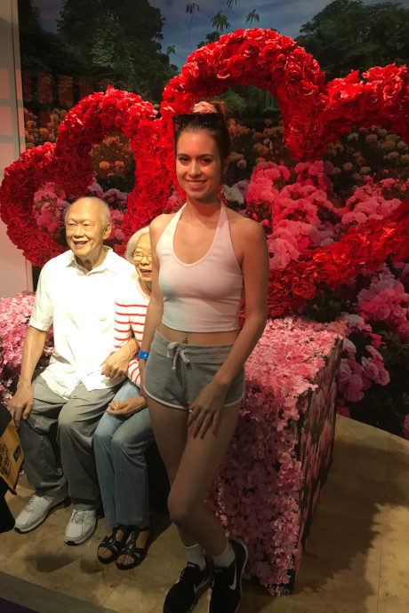 Charming brunette Jill Kassidy shows her furry twat while on vacation