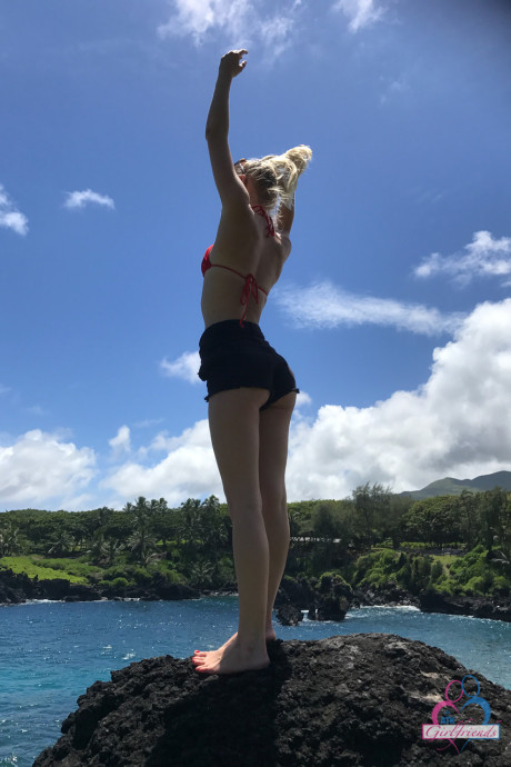 Petite girl Kenzie Kai poses in her super hot outfits in her compilation