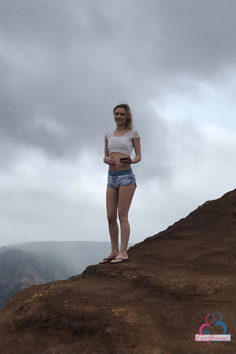 Petite girl Kenzie Kai poses in her super hot outfits in her compilation