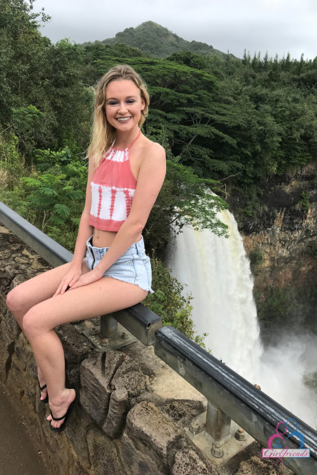 Petite girl Kenzie Kai poses in her super hot outfits in her compilation