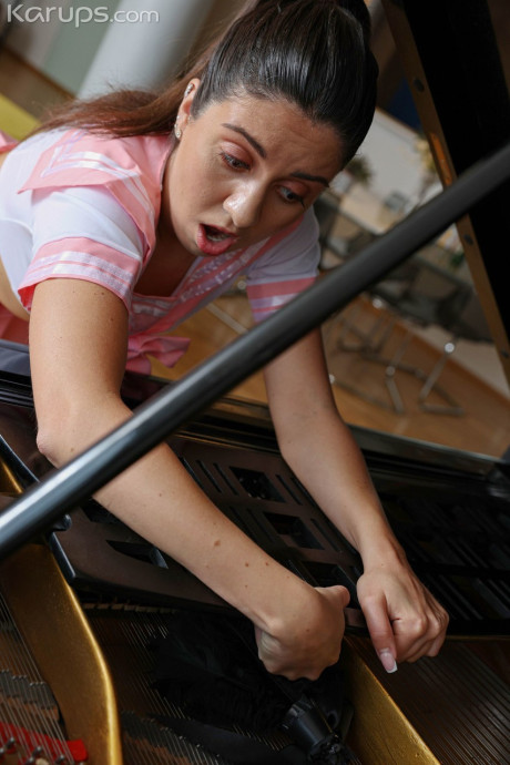 Russian maid Katty West getting finger boned and dicked by her kinky boss