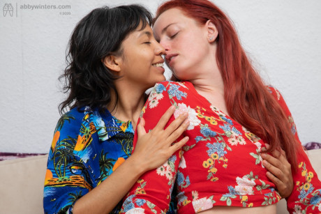 Horny amateur dykes Ciara D and Mariana rub each other's snatches