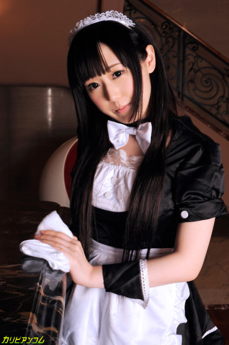 Innocent Japanese maid Machiko Ono gets her mouth and cunt roughly banged