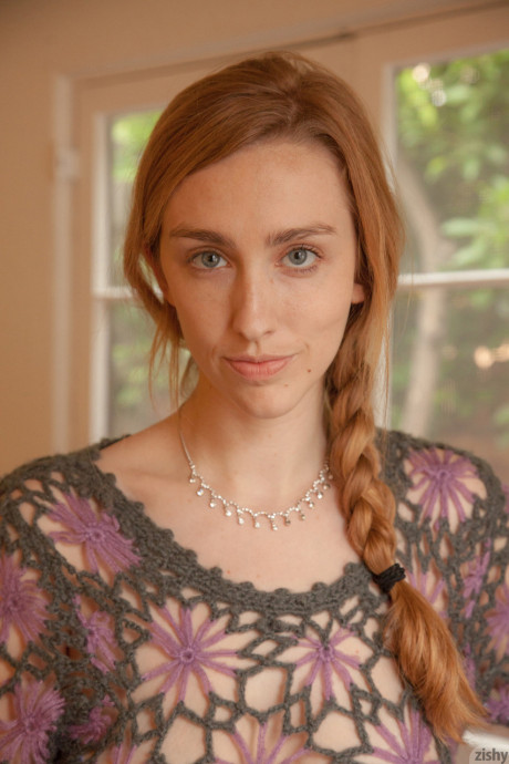Amateur stunner Phoebe Keller posing pantyless in cute see-through dress