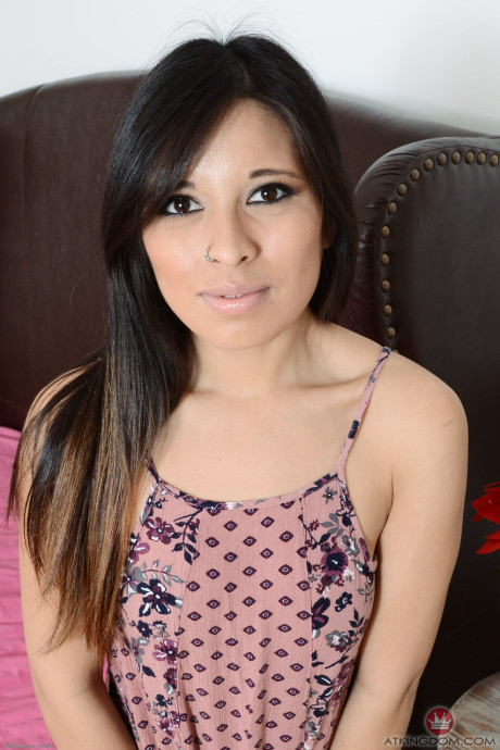 Horny hispanic Jasmine Gomez shows her curves and rubs her yummy pussy