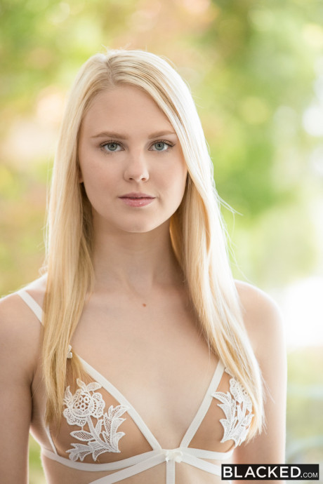 Young teen blonde Lily Rader has sex with two black guys at the same time