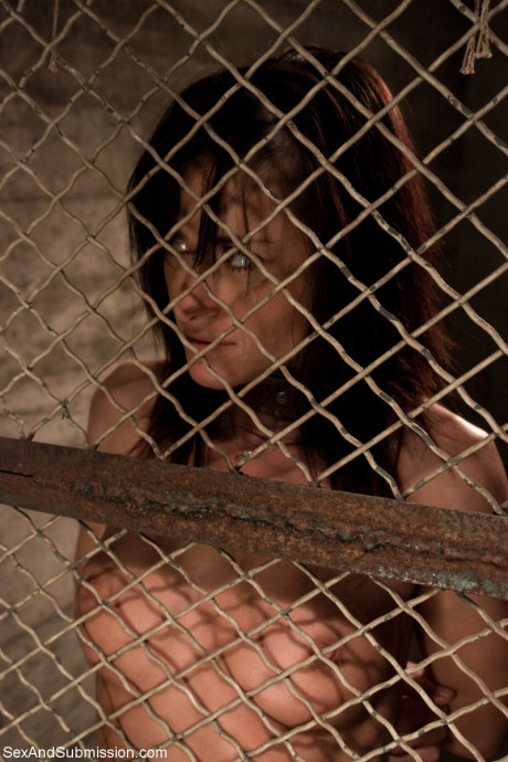 Bound MILF inmate Cecilia Vega gets face sexed by Dr Davis in her prison vault