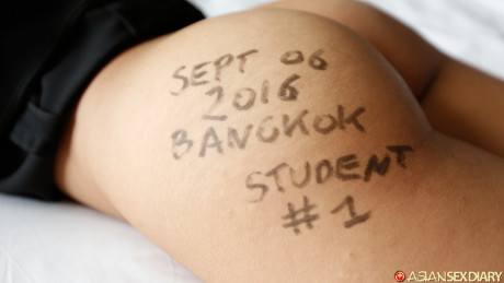 Thai schoolgirl Apple B gets pounded in missionary & doggystyle sex positions