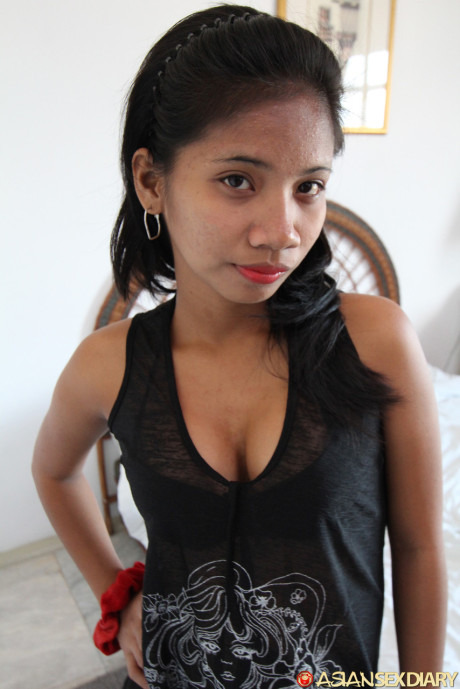 Fresh young chinese Francine offers a sheer panty upskirt & closeup of massive nipples