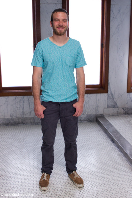 Lusty MILF Maitresse Madeline Marlowe strips her coat & unveils her tiny tits