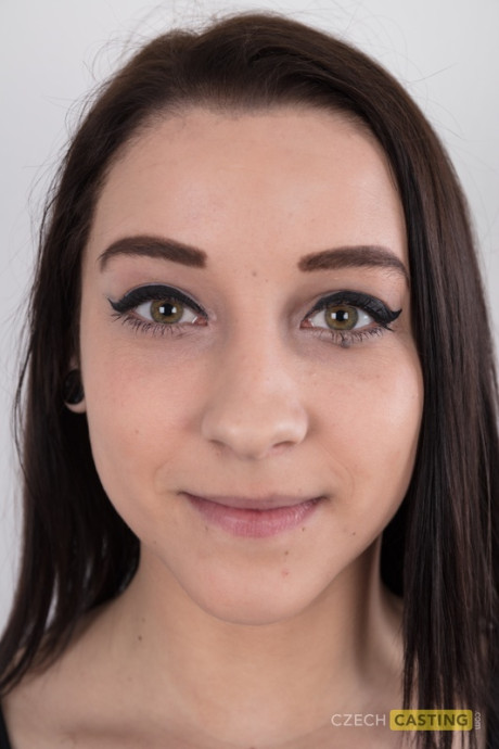 Czech first timer Tereza stands naked after after removing all her clothes