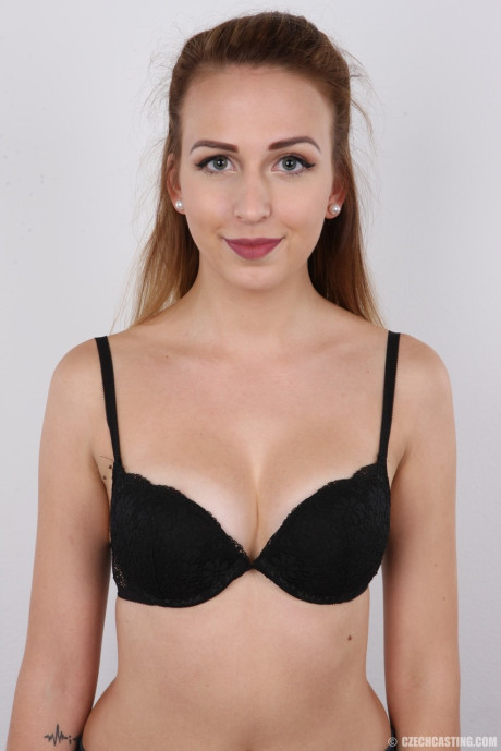 Pretty pretty model Eva removes her jeans to pose nude for a shot at the monstrous time