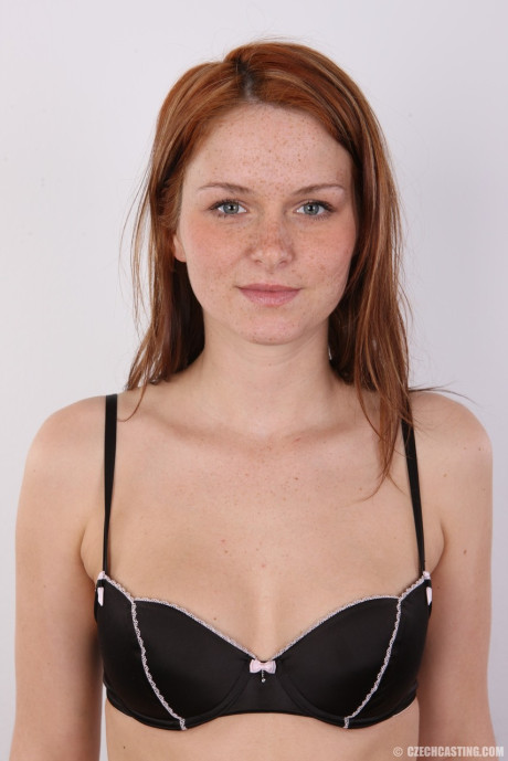 Freckled ginger Adela takes off all her clothes for the very first time