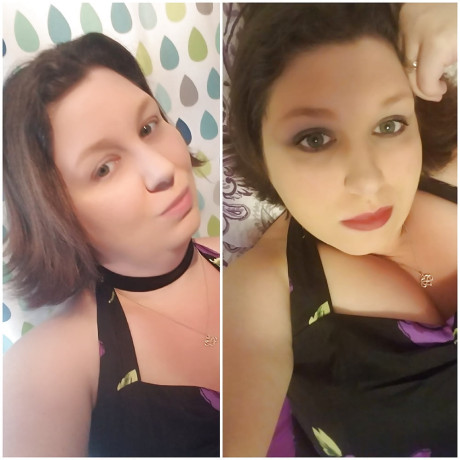 Chubby brunette amateur Richelle Ryan flaunts her cleavage at her home