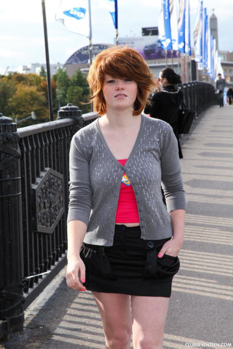 Chubby ginger Stella E gets her bald twat nailed by her horny neighbor