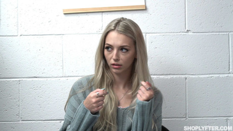 Teenage shoplifter Lily Larimar gets caught and hammered by a police officer