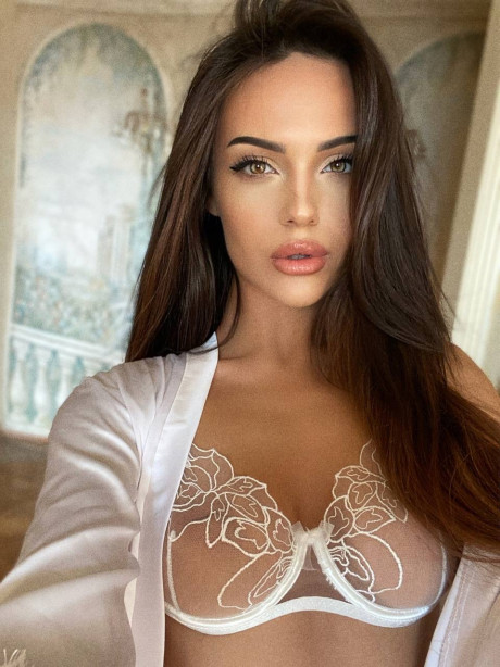 Beautiful model Anastasia Vi teases with her perfect big titties & booty in underwear