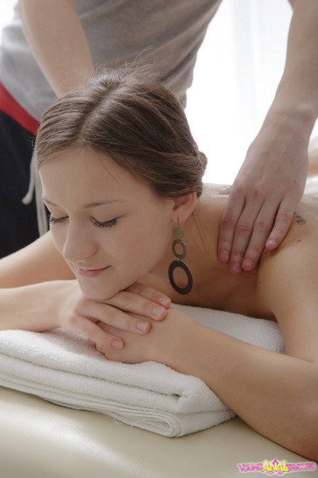 Slender young Vera gets her sweet body massaged and anus hammered