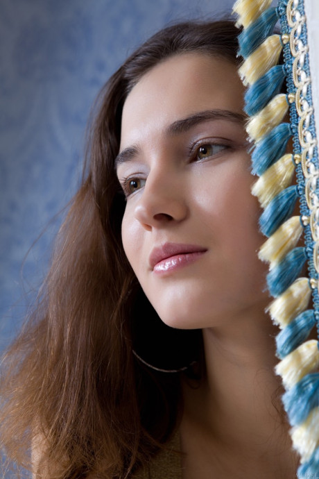 Ravishing young Francine A showing her awesome bush & her natural breasts