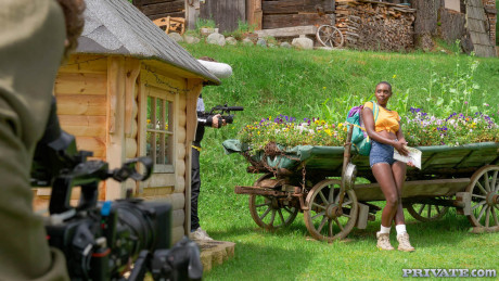 Hot Kenyan babe Zaawaadi gets nailed by a stranger at a cabin in the mountains